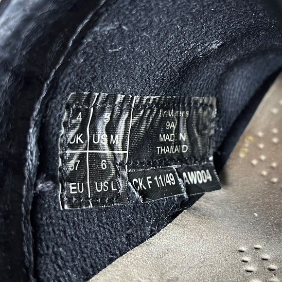 Dr Martens Chunky Platform Mules Clog Womens Size US 6 /37 Black Pebbled Leather - Picture 10 of 11